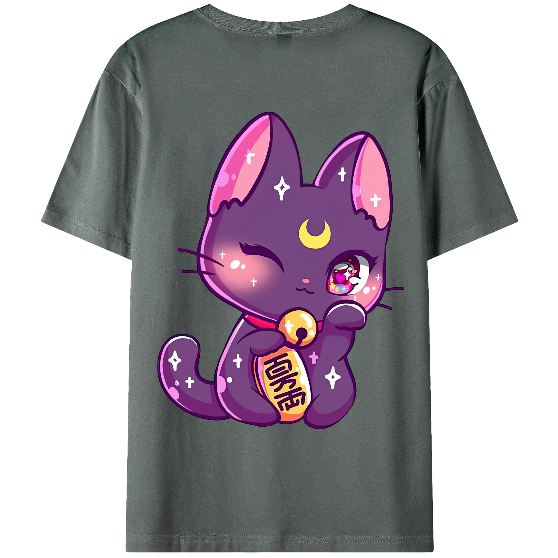 （画像用） 美少女戦士セーラームーン Sailor Moon 綿100％ メンズ半袖Tシャツ（バックプリント） 通気性
